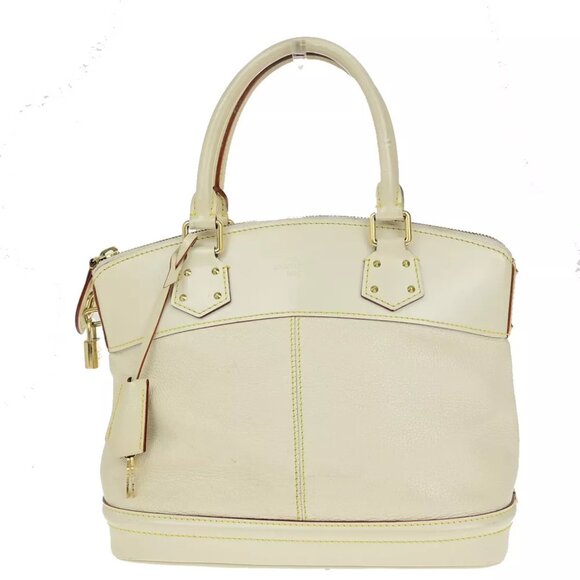 LOUIS VUITTON Suhali Lockit PM Hand Tote Bag White Gold France M91887 34SH945